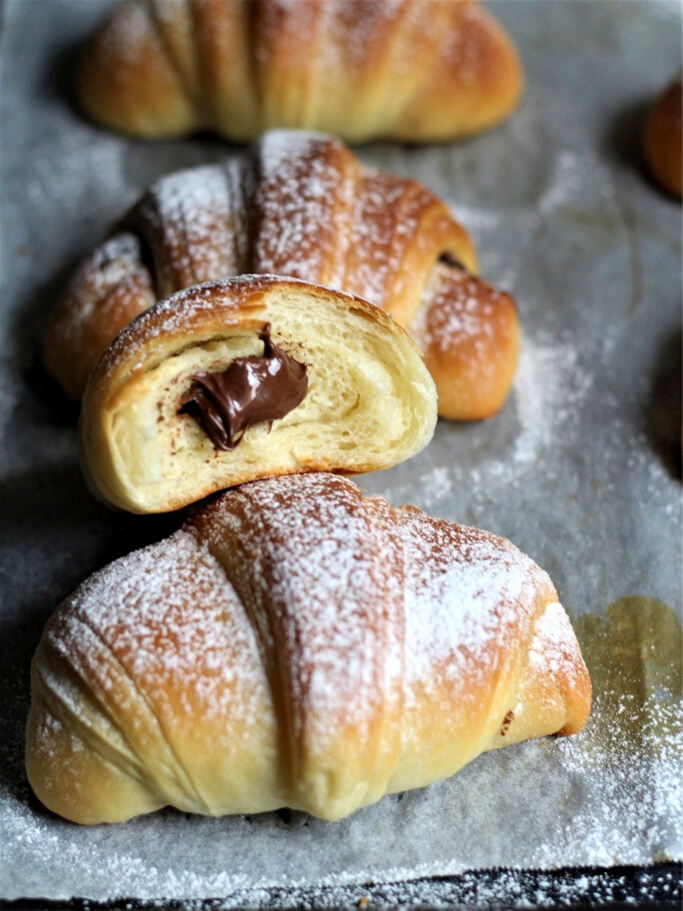 Ricetta Cornetti di pan brioche alla nutella senza burro